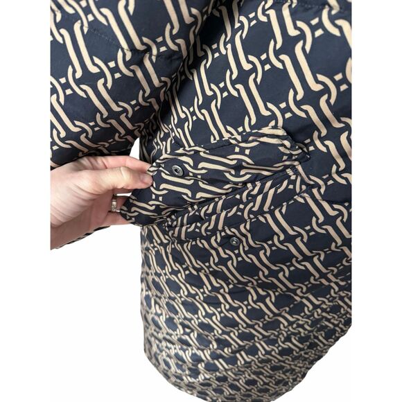 NWOT BODEN Skye Puffer Coat Tan Black Chain Geo size 12 - Picture 10 of 16